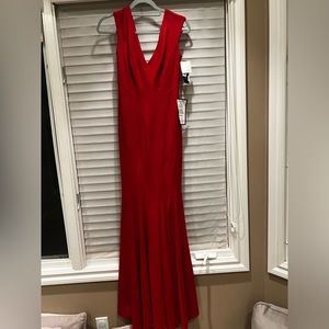Red maxi dress